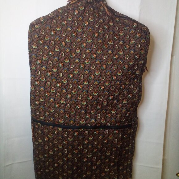Vera Bradley Garment Bag Hanging Folding Pockets Floral Black Red - Picture 2 of 16